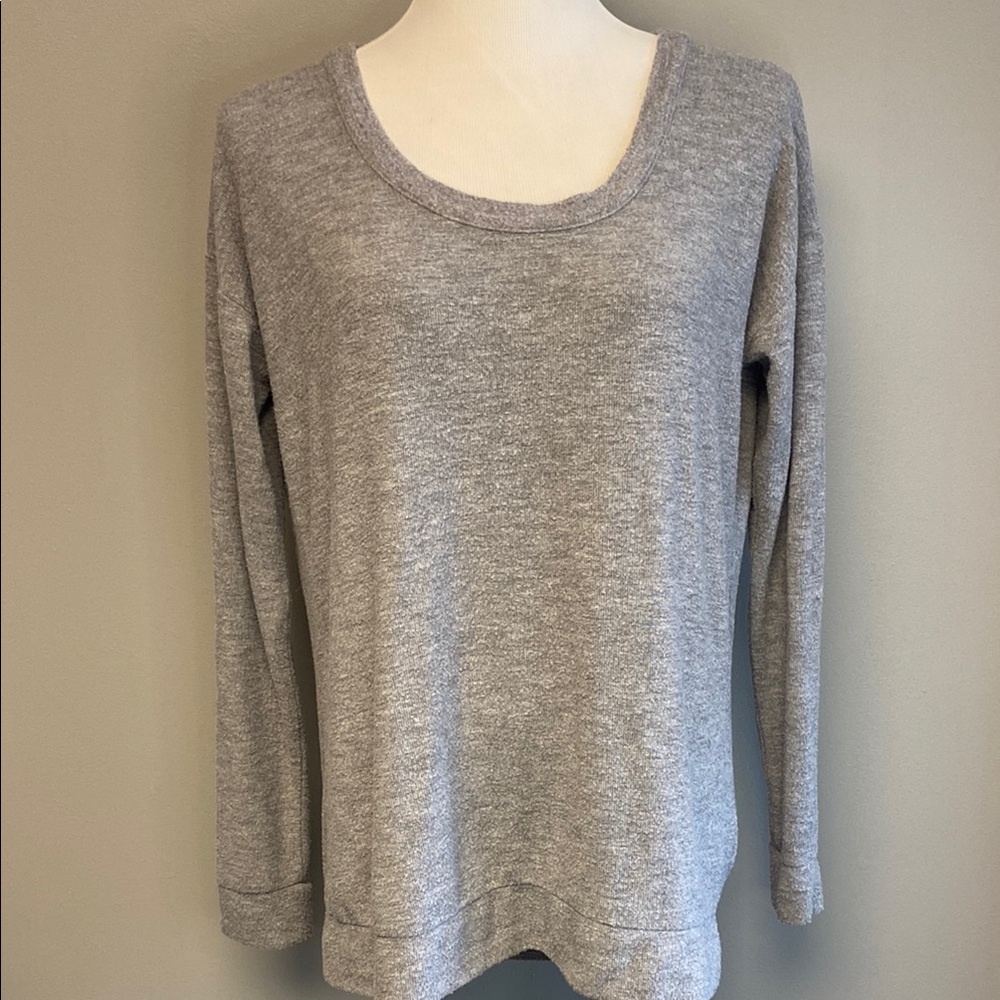 Chaser Gray Crew Neck Sweater Relaxed Fit